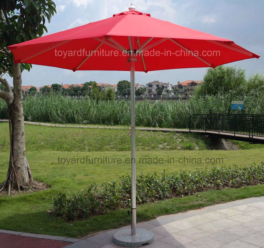 Generic 9FT Red Sunshade Umbrella Metal Pole Outdoor Garden Yard Patio Beach Market Cafe